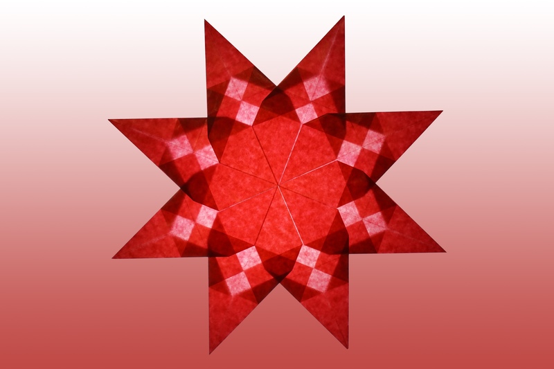 Roter Stern 8 Zacken Sterne Aus Transparentpapier Basteln